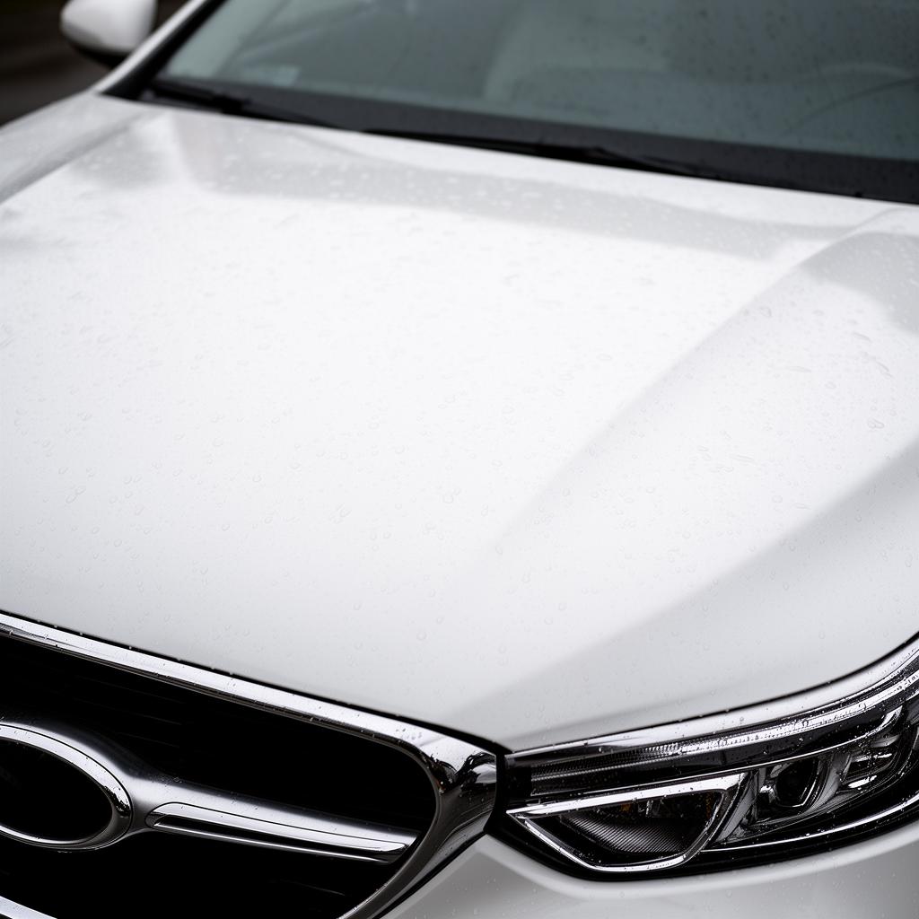 White sedan ceramic coating after ceramic coating