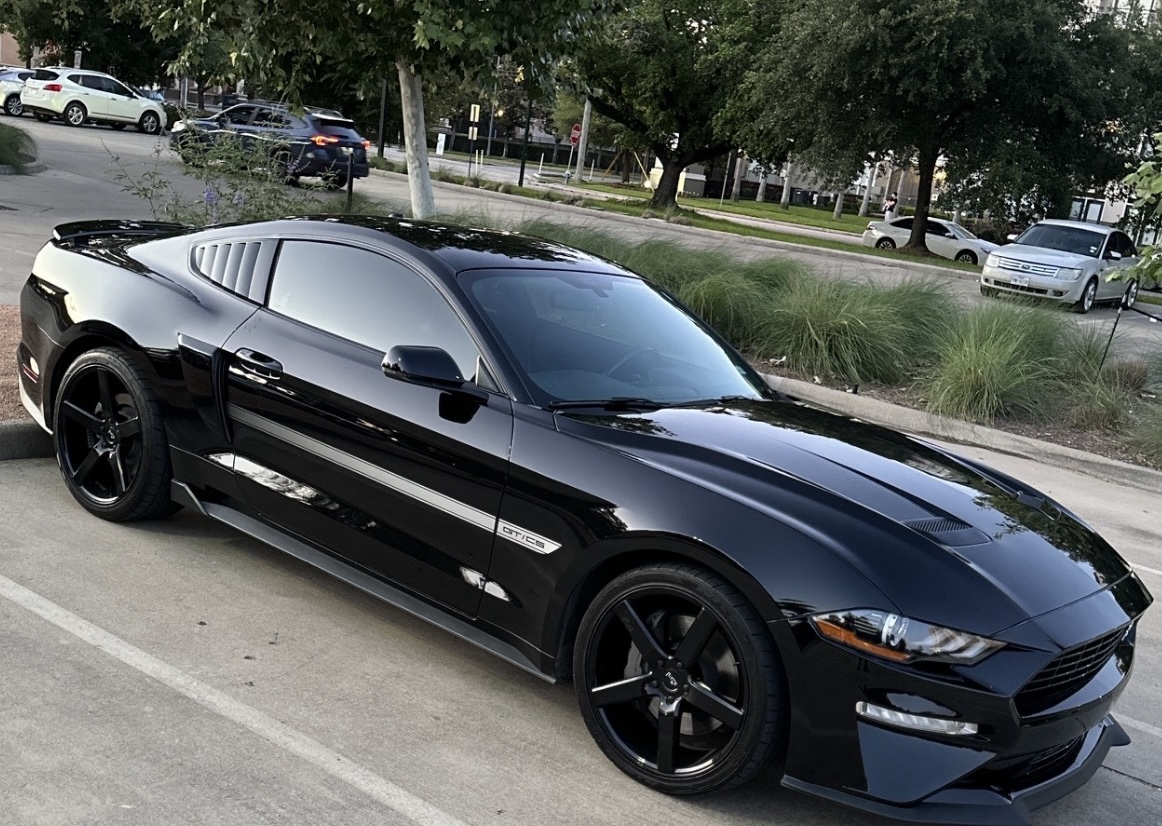 Black Mustang GT/CS after full exterior detail