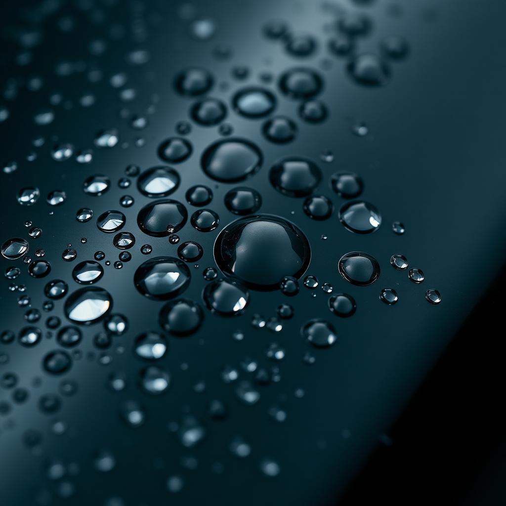 Water beading on ceramic-coated paint